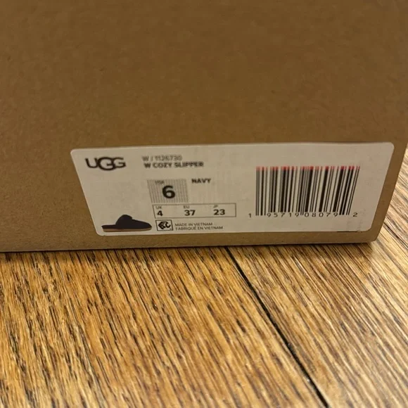 UGG Blue Cozy Suede Slippers with Fur Lining - Picture 5 of 5